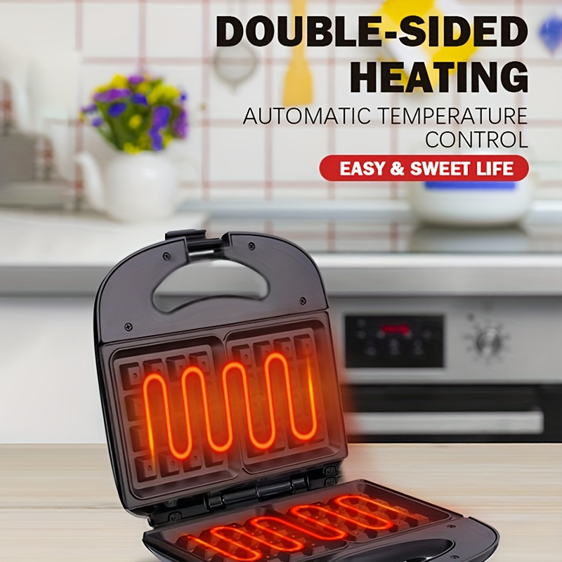 1pc Mini Waffle Maker, Double-sided Heating, Temperature Control