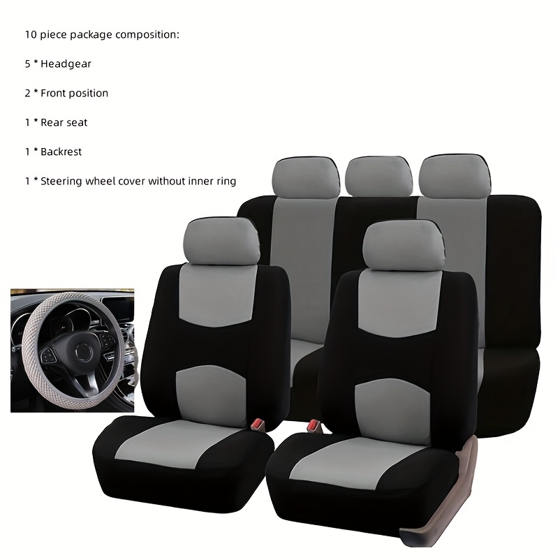 Car Seat Cover Full Set Front Seat Covers Und Rear Split - Temu Germany