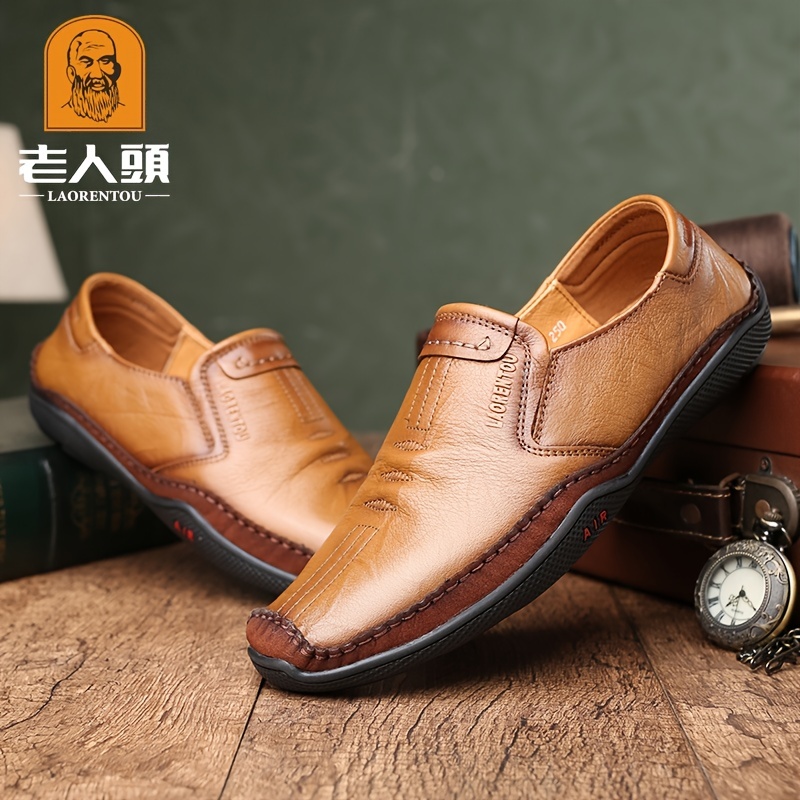 2021 men's shoes pu casual shoes crocodile pattern shoes comfortable  driving 