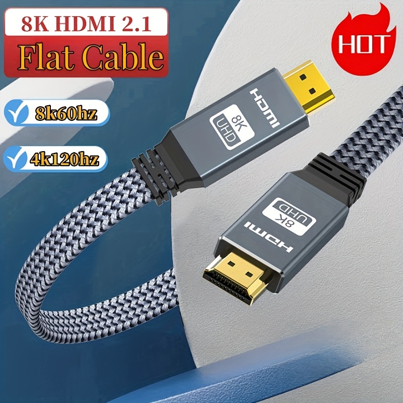 8K HDMI 2.1 Optical Fiber Cable eARC HDR 8K@60Hz 4K@120Hz Soft TPU Cover  Cable
