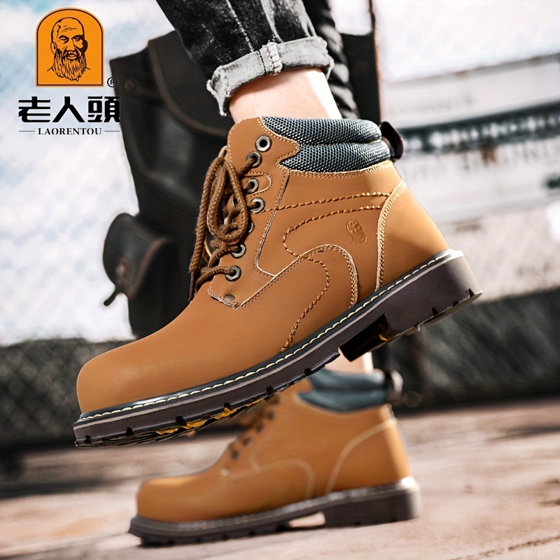 Botas Botines De Moda Para Hombre Zapato Trabajo Zapatilla Antideslizante  Casual