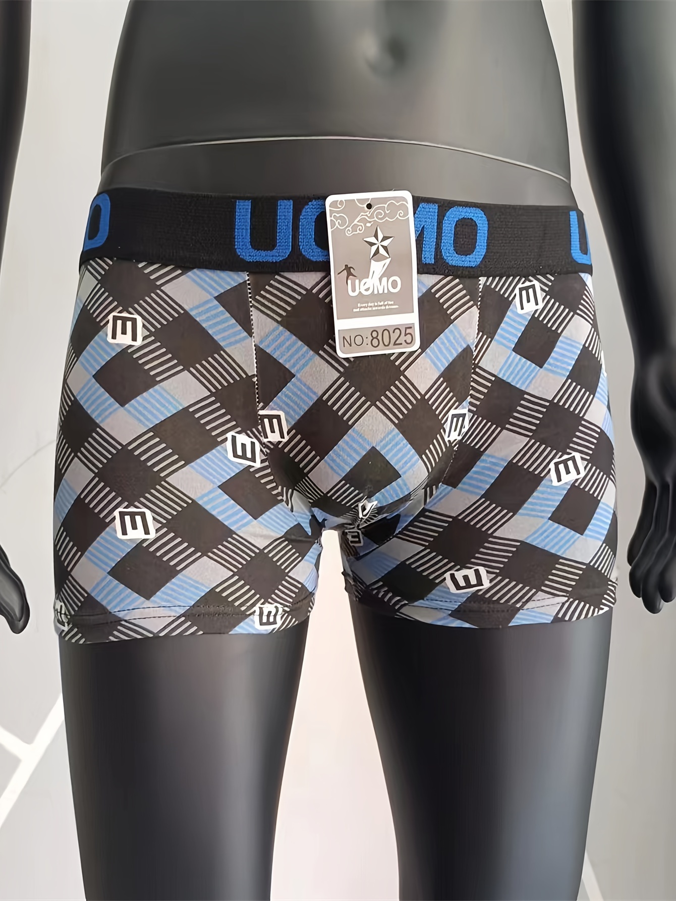 Men's Casual Plaid Boxer Briefs Shorts Breathable Comfy - Temu