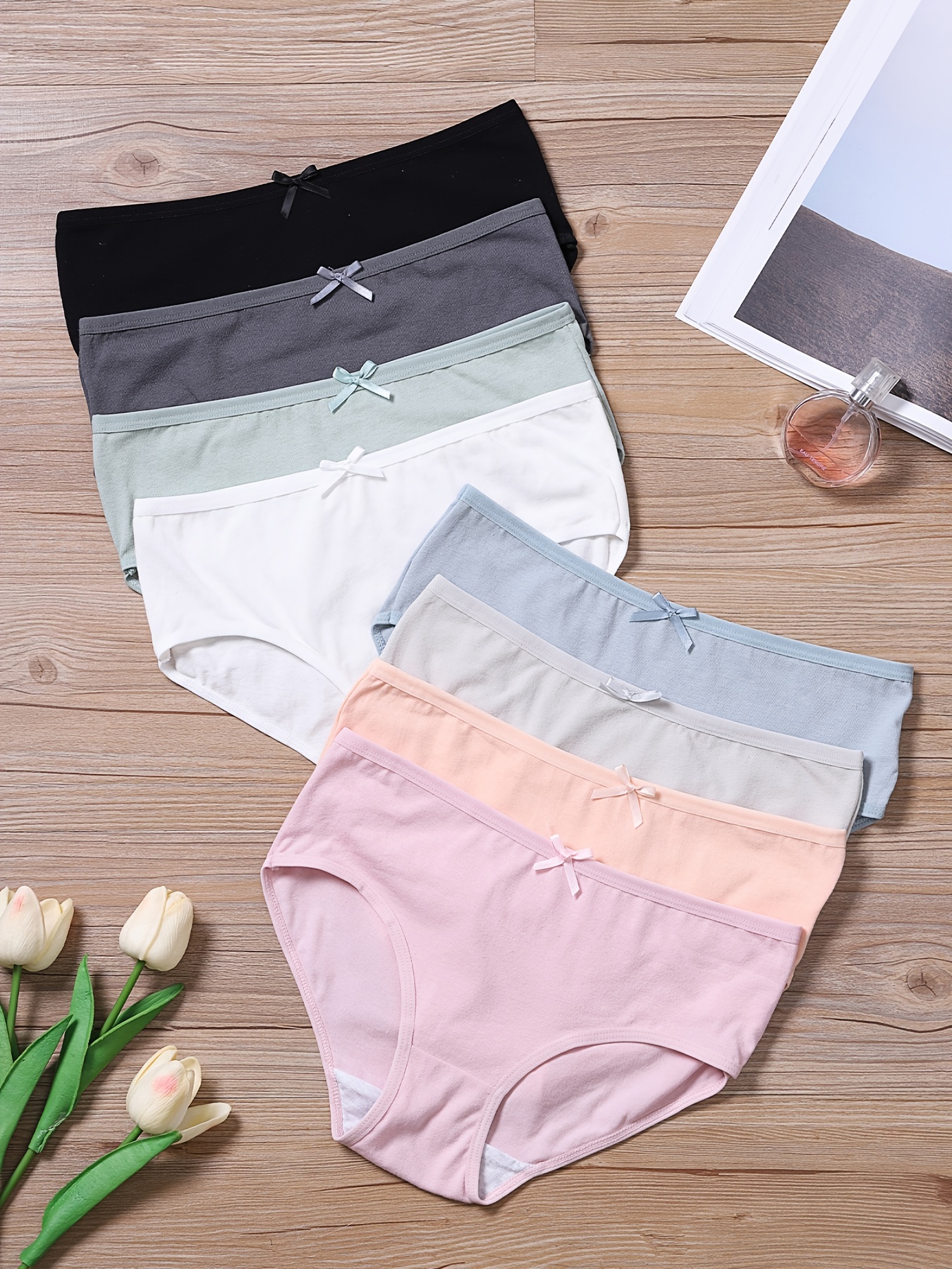 Ajour 4 PCS Ladies Underwear Seamless Hipster Briefs Women's Lingerie  Breathable Panties Brief Panty Women Bikini Stretchable Shaping Girl Pants  (M, Grey/Pink/Purple/White) price in UAE | Amazon UAE | kanbkam