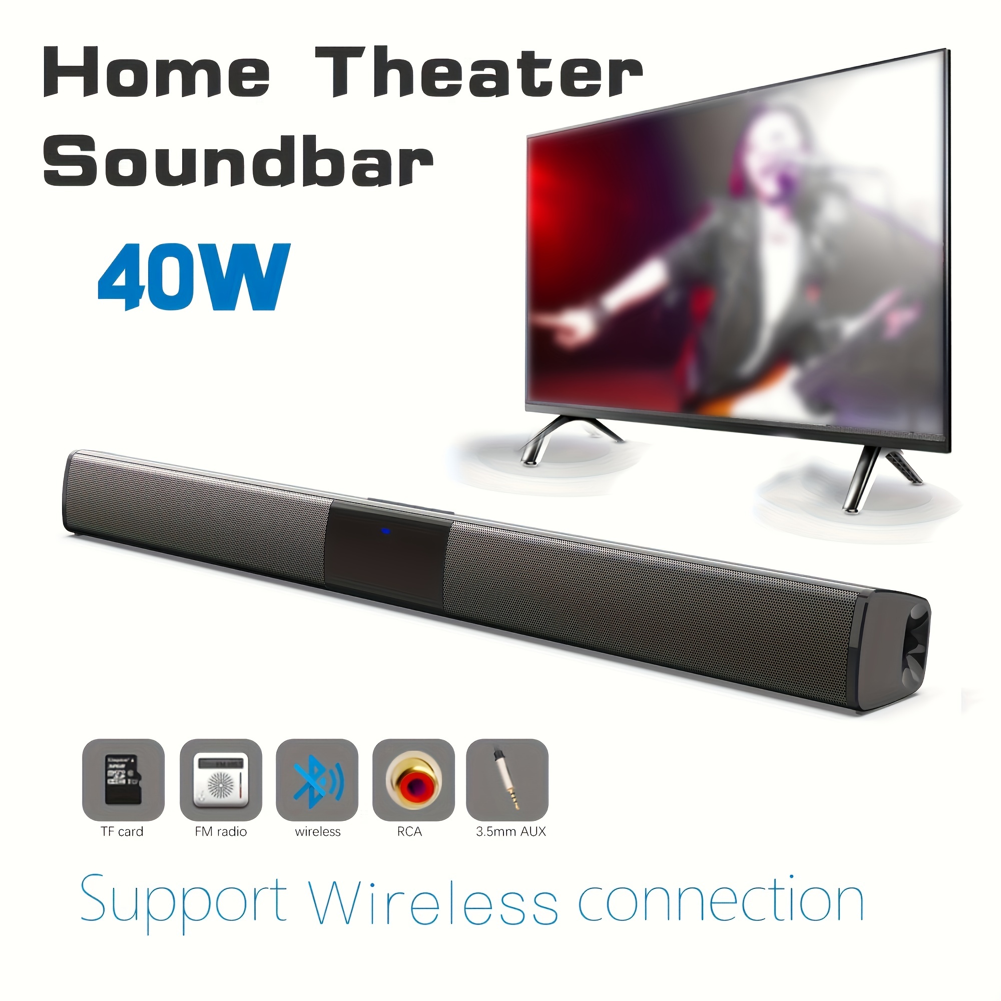  Altavoces de barras de sonido de TV con Bluetooth 40W