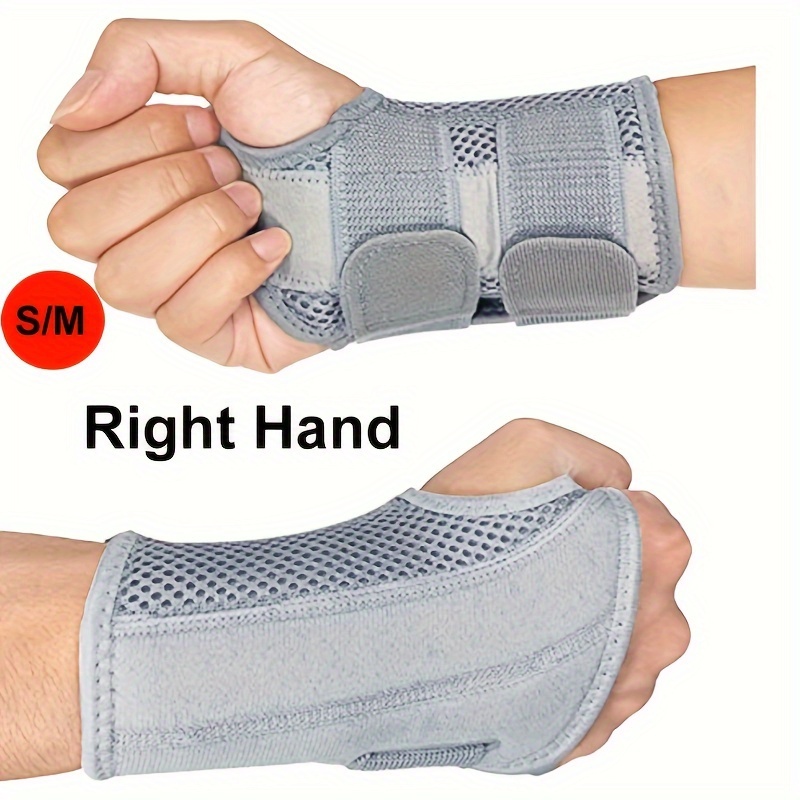 Carpal Tunnel Wrist Brace, Adjustable Wrist Support Brace, Night Wrist  Sleep Supports Splints Arm Stabilizer (Right Hand, S/M, Black)