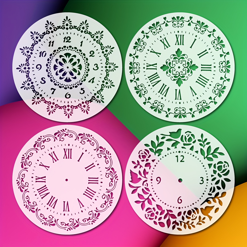 Clock Face Stencil Reusable Clock Painting Template For - Temu