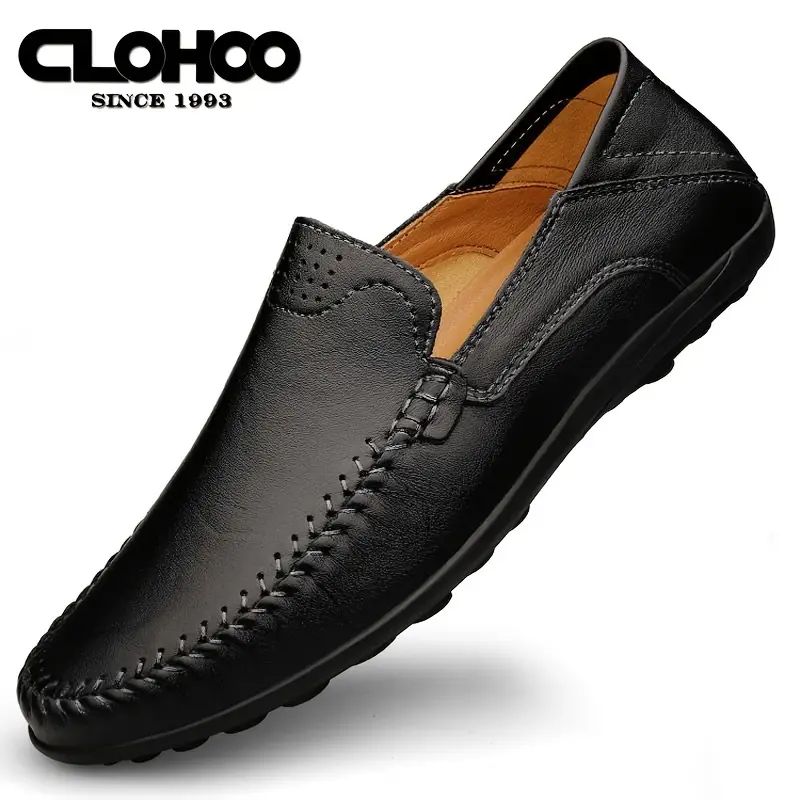 Clohoo Men's Personalized Leather Loafer Shoes, Customizable ...