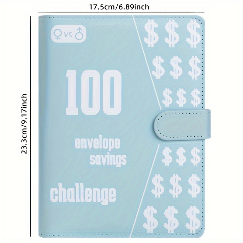 orange - Classeur de défi d'enveloppe, moyen facile et amusant d'économiser  100 $, scripts d'épargne, classeu