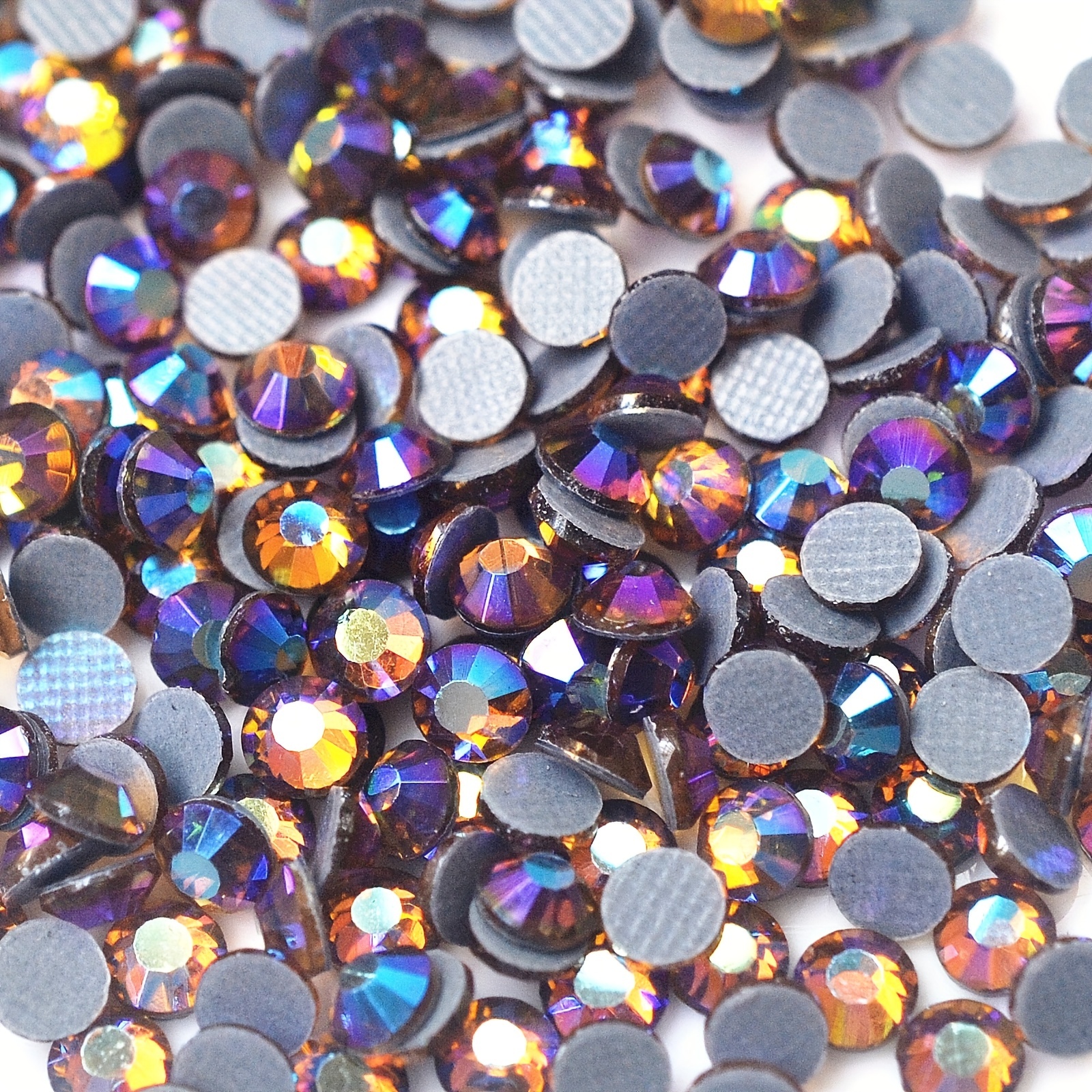 AAAA+Quality New Violet/Metal Crystal Hotfix Rhinestones Glass