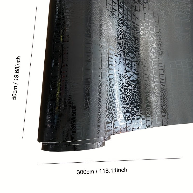 Black Crocodile Grain Texture Vinyl Wrap Film Self Adhesive - Temu