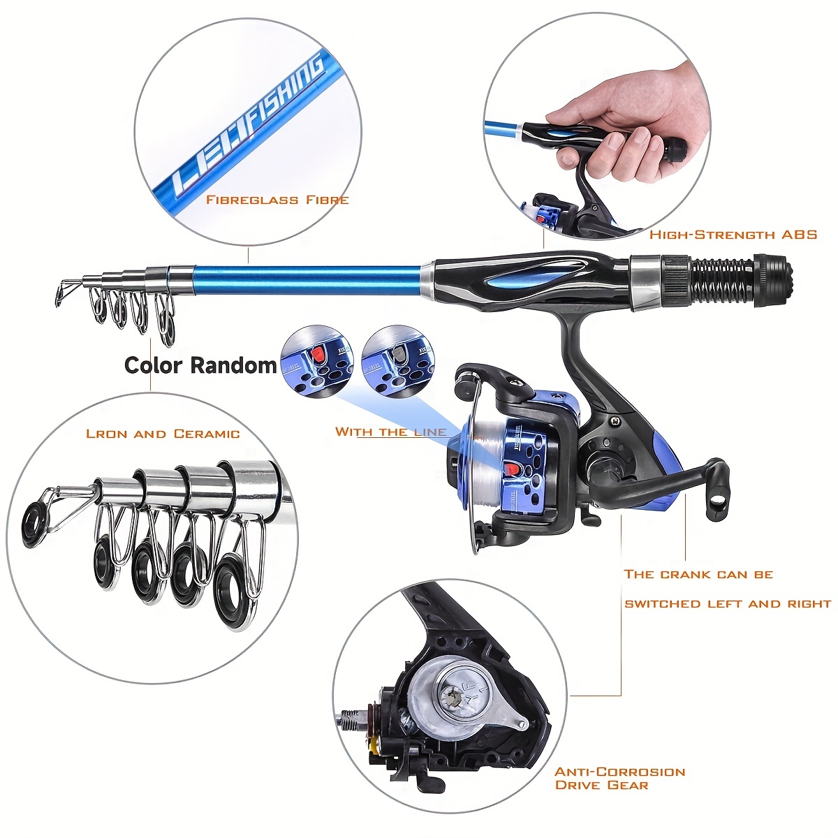 LEOIFISHING Kids Fishing Pole & Reel Combo - Lightweight Telescopic Rod &  Full Kits With Carry Bag - Perfect For Youth & Beginner Fishing!