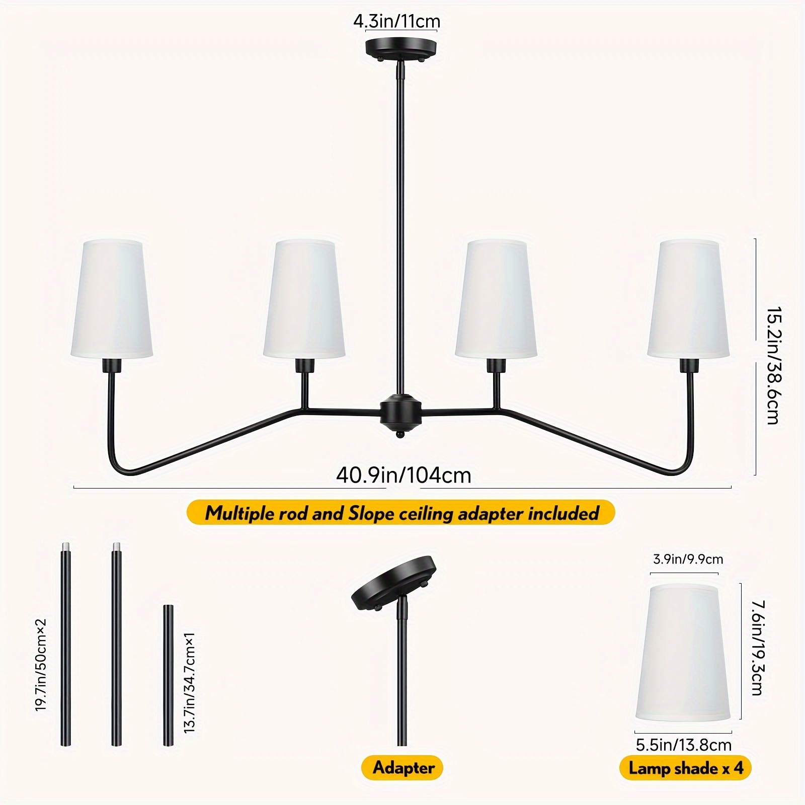 4 light store kitchen light