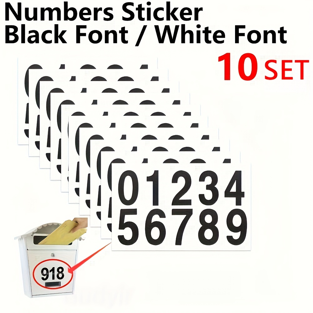 Numbers Stickers Large Waterproof Stickers [ Numbers] Number - Temu