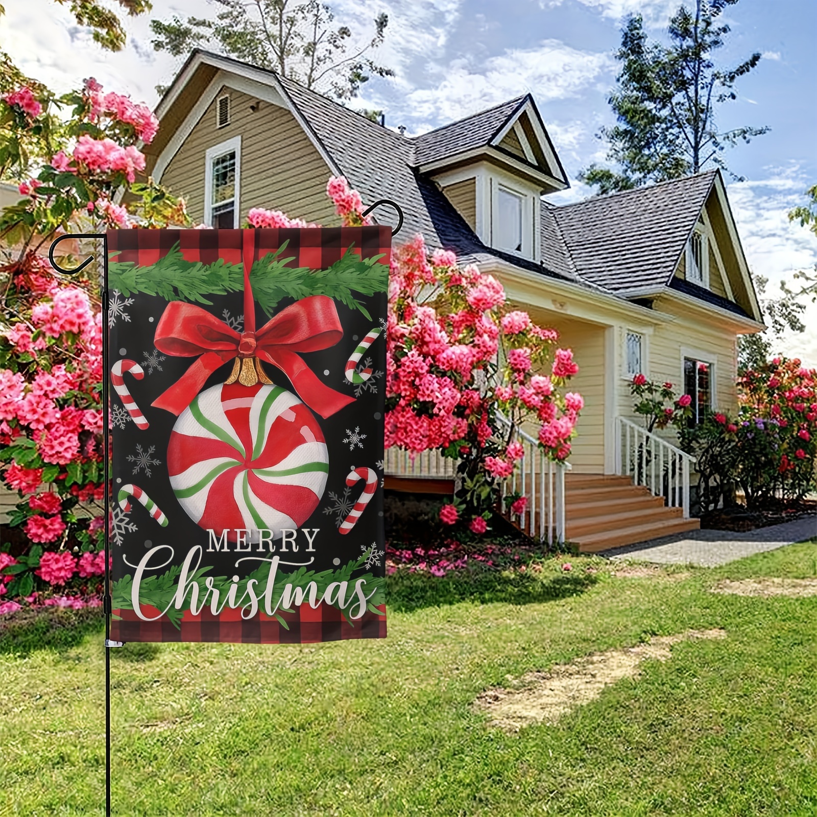  Christmas Garden Flags for Outside Decoration, Xmas