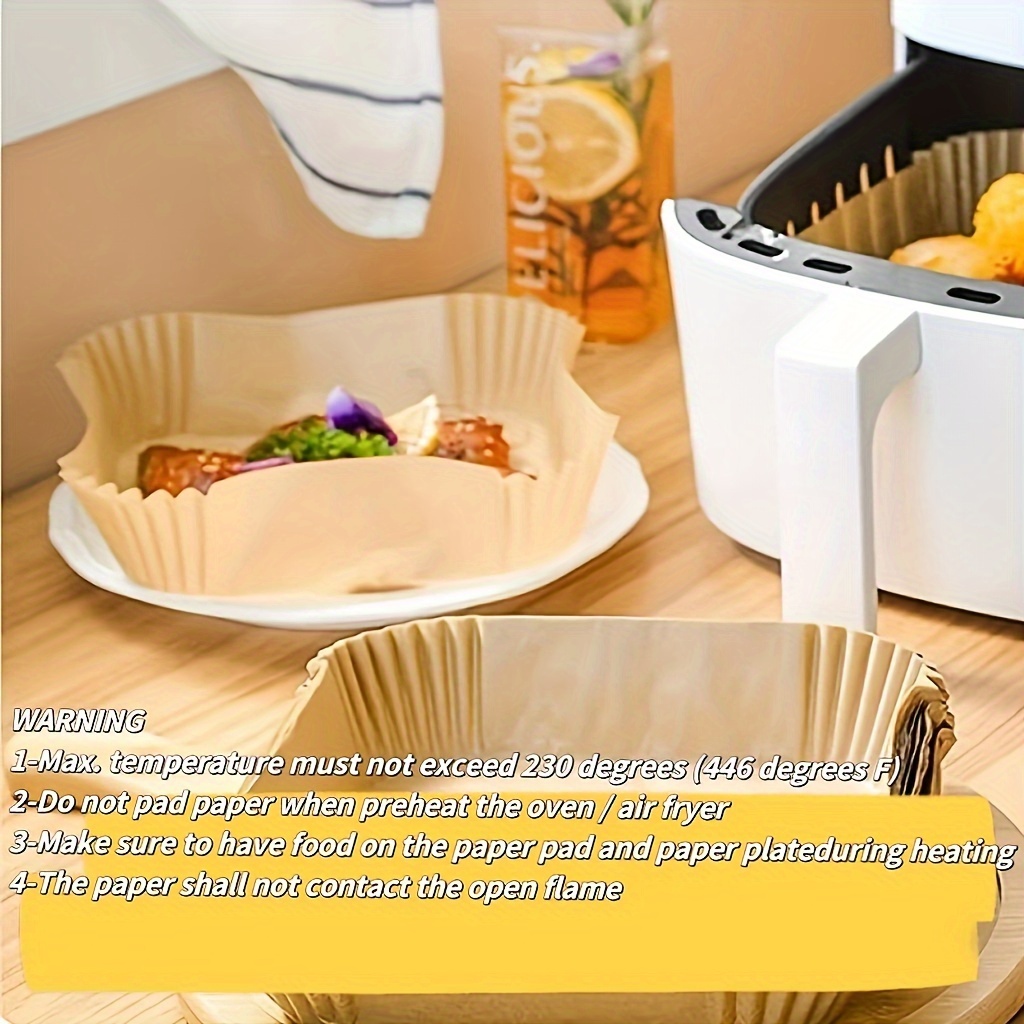 50/100pcs Air Fryer Paper Food Disposable Paper Liner Airfryer