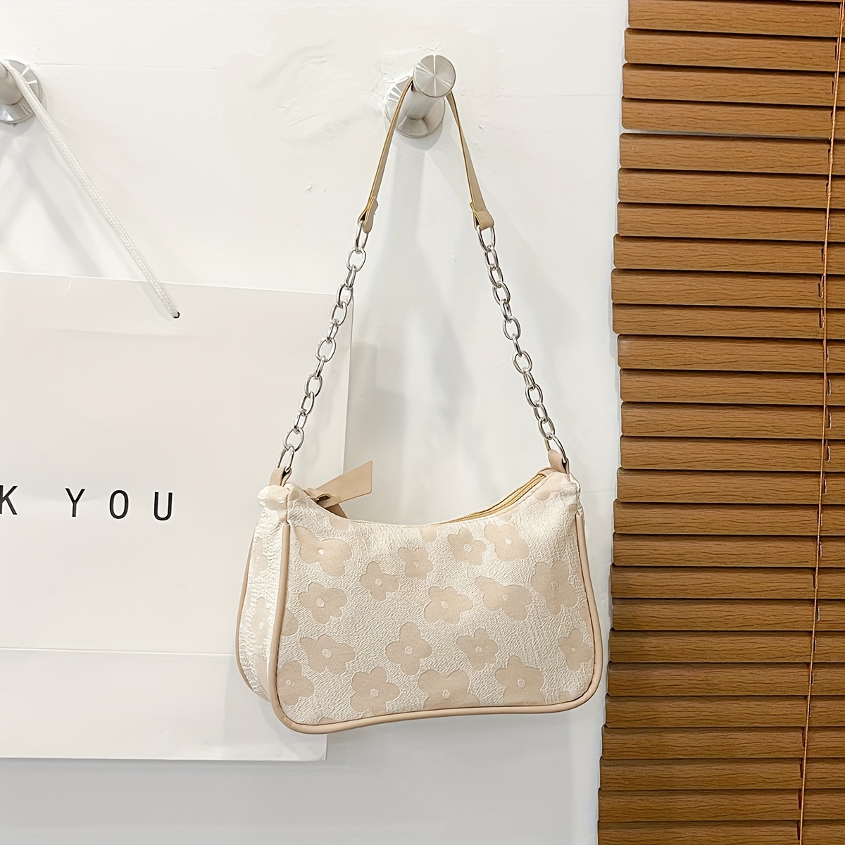 TEMU 1pc Girl's Print Shoulder Bag, Trendy Casual Handbag With , Hand Bag