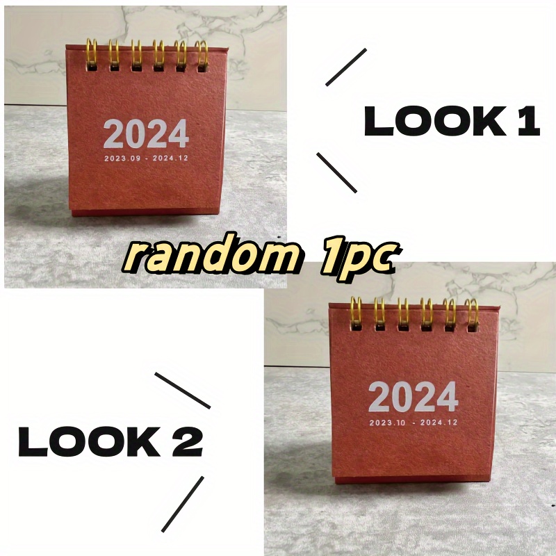 Retro Plain Desk Calendar Mini Stand for Daily Planning