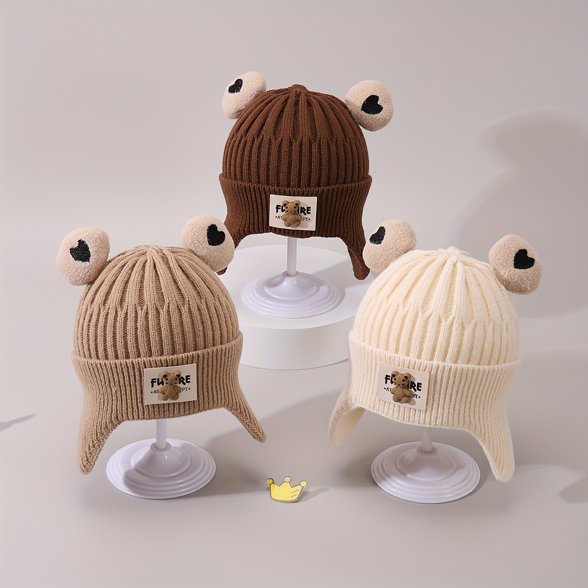 Children's Cartoon Bear Hat For Autumn Winter Cute Warm 1 - Temu