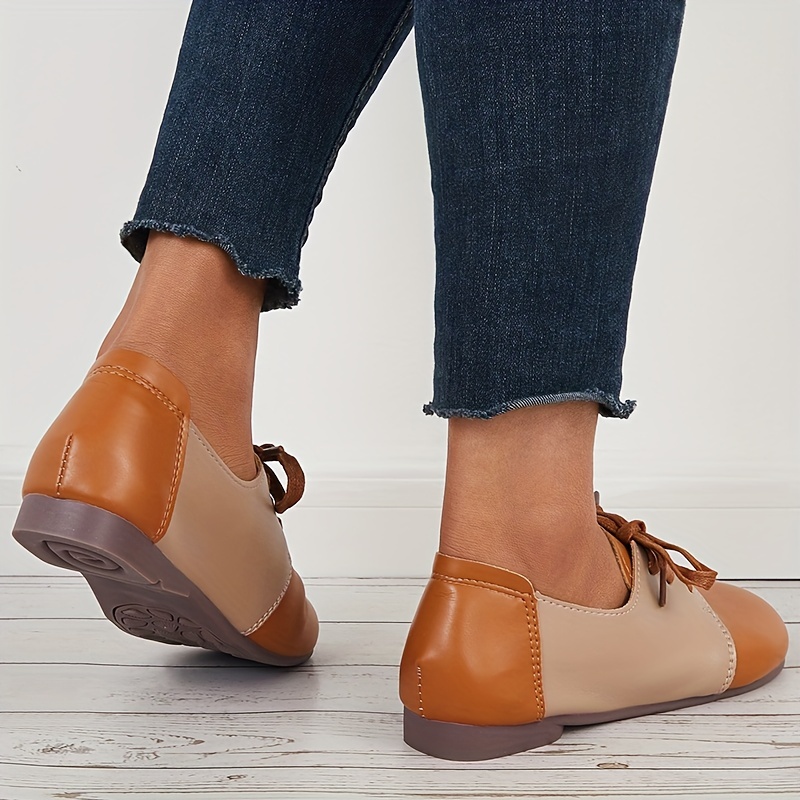 Zapatos Planos Casuales Mujer Mocasines Cuero Sintético - Temu