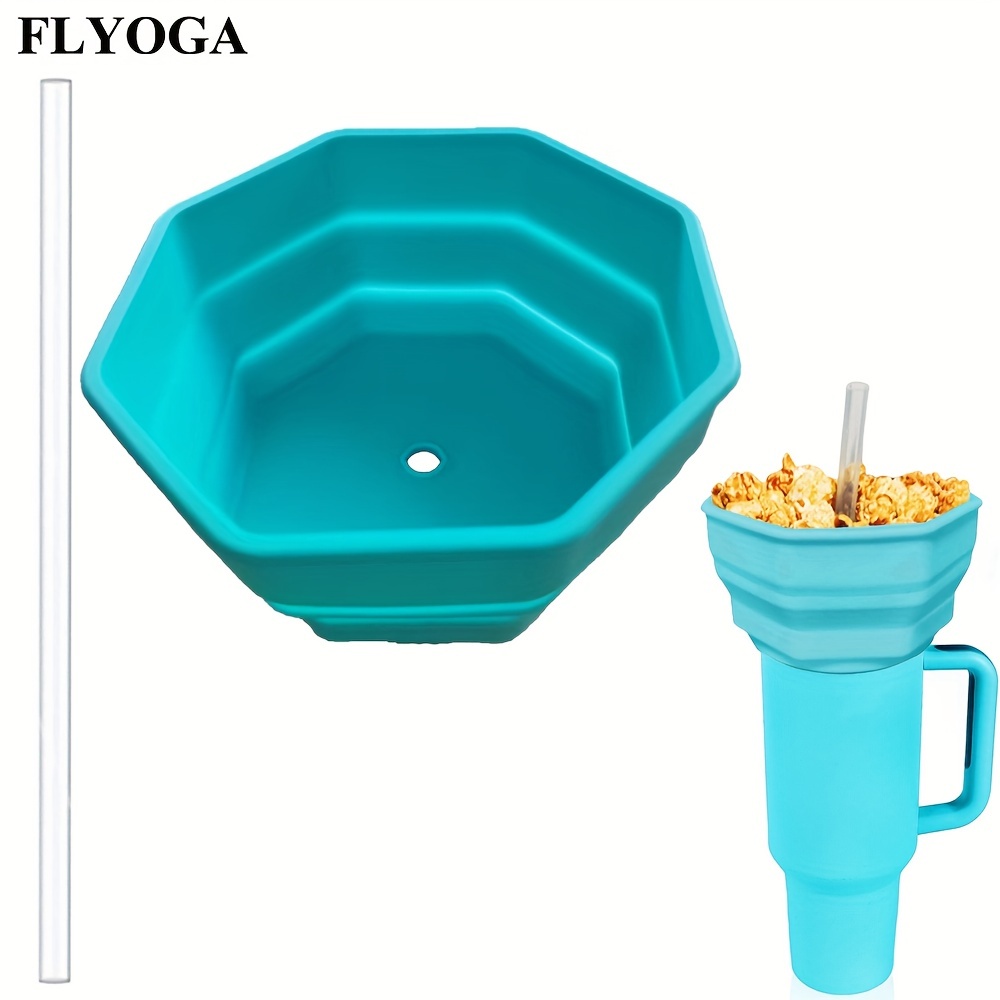 Silicone Snack Tray With Handle Snack Bowl Reusable Snack - Temu