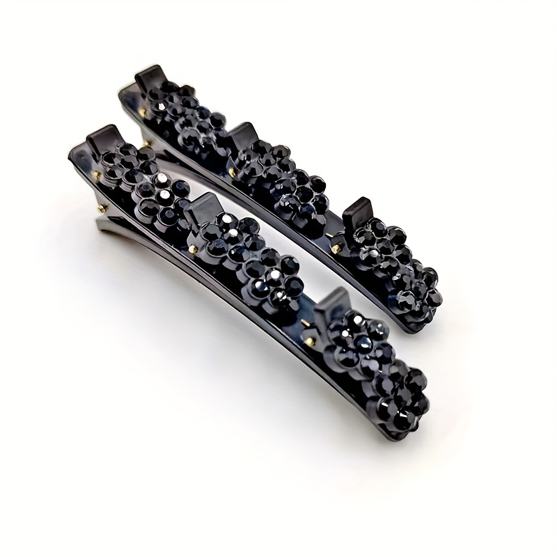 Colorful Rhinestone Braids Clip for Hair Bangs