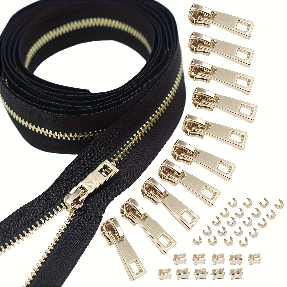 10/20Pcs 8-30cm(3.14-11.81inch) 3# Metal Zipper Close End