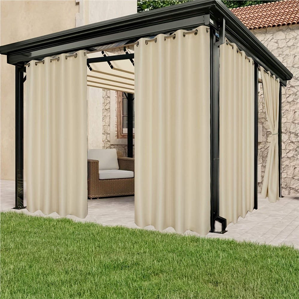 Waterproof Grommet Top Curtain for Indoor & Outdoor
