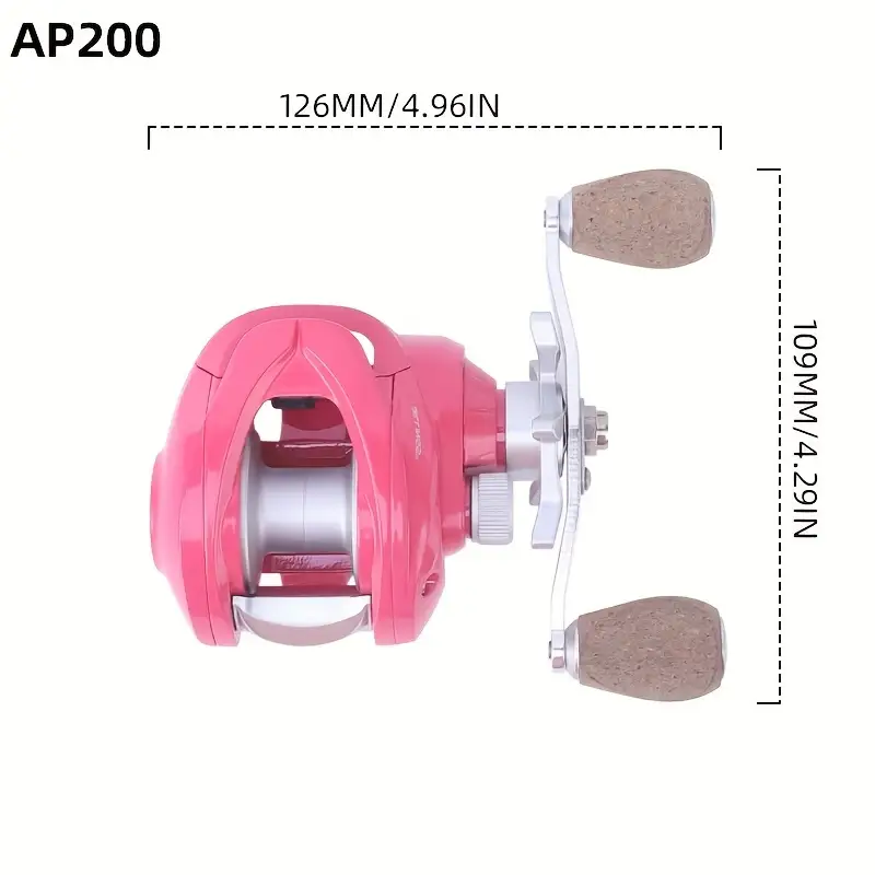 * Series 6.3:1 Gear Ratio Baitcasting Reel, Metal Fishing Reel With  18lb/8.16kg Max Drag, Fishing Tackle For Freshwater Saltwater
