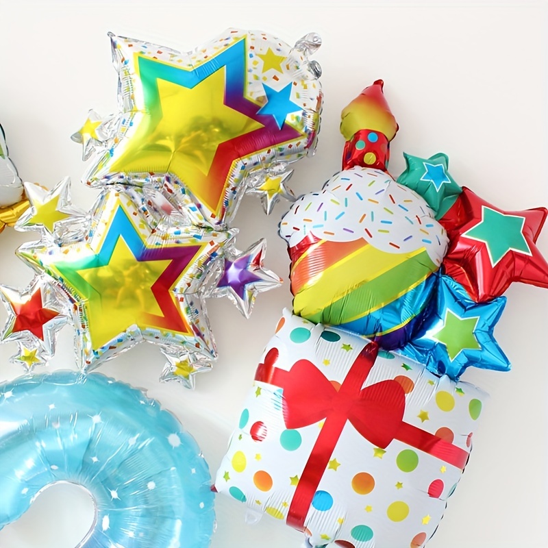 22 Cm 3D Birthday Aluminum Foil Balloon with Base
