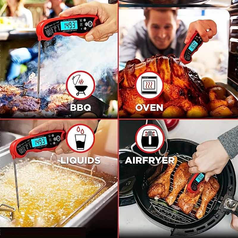 Digital Meat Thermometer With Probe Waterproof Kitchen Instant Read Food  Thermometer For Cooking Baking Liquids Candy Grilling Bbq Air Fryer -  Industrial & Commercial - Temu