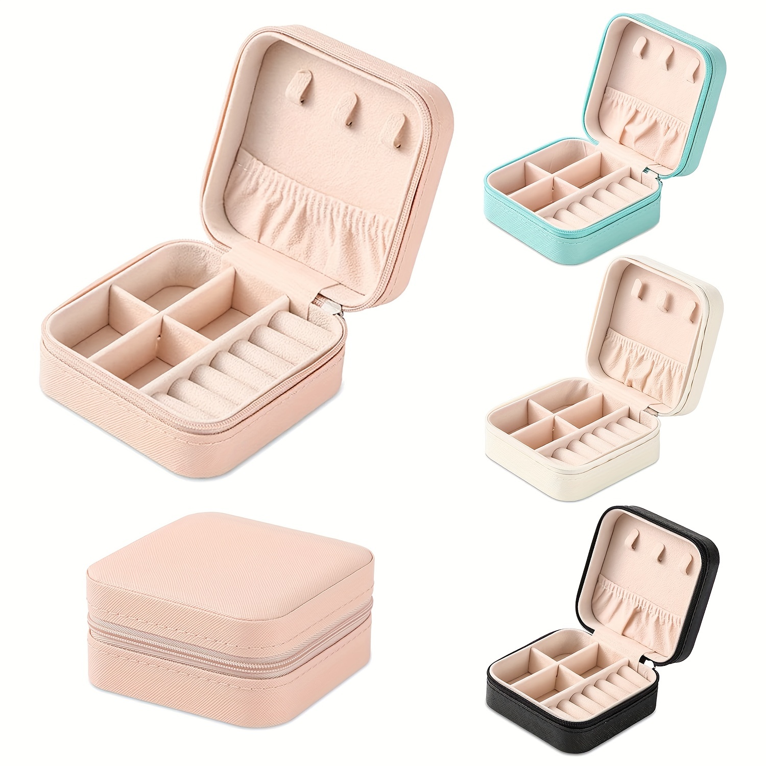 Small Jewelry Box, Travel Portable Jewelry Case For Ring, Pendant, Earring,  Necklace, Bracelet Organizer Storage Holder Boxes, Gifts Box For Girls And  Women - Temu
