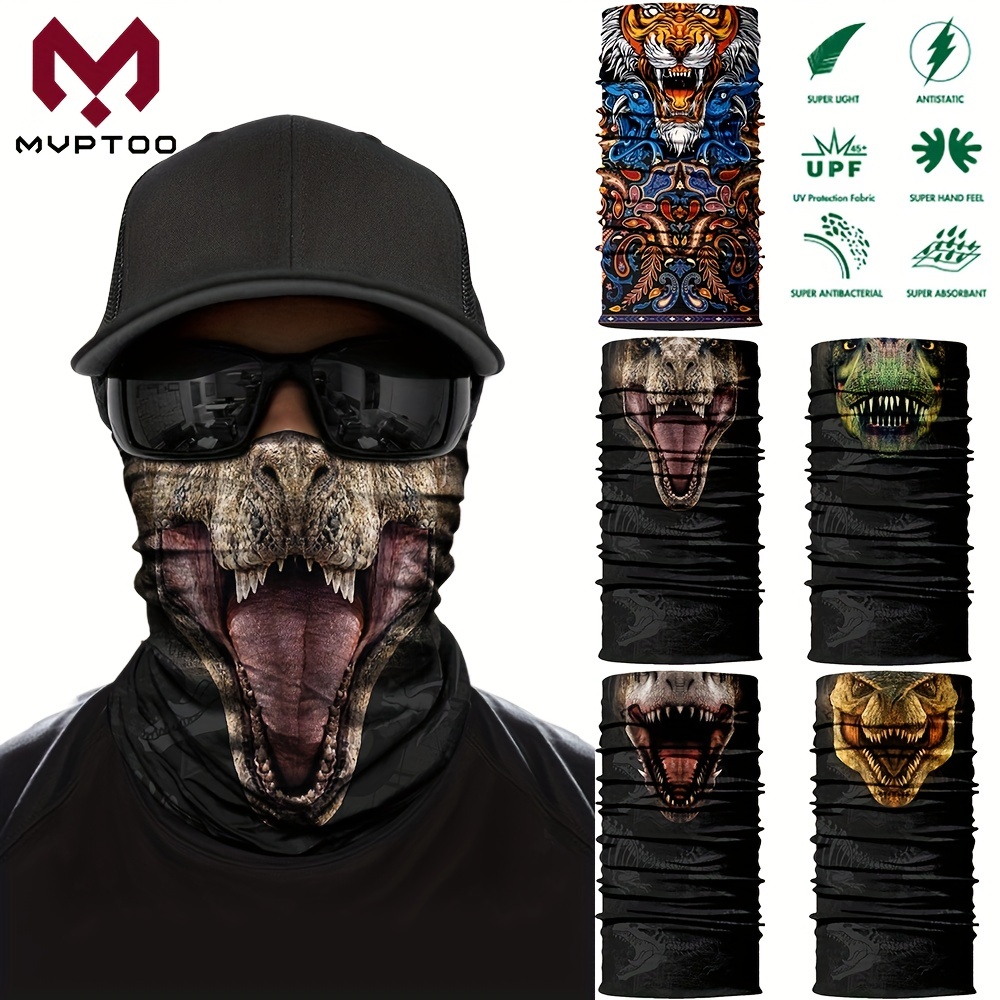 Bandanas Breathable Sport Skull Face Bandana Half Printed Mask Ski