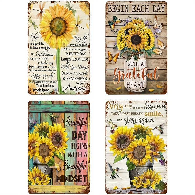 Sunflower Peace Sign Wall Decor – ThriftyHipster