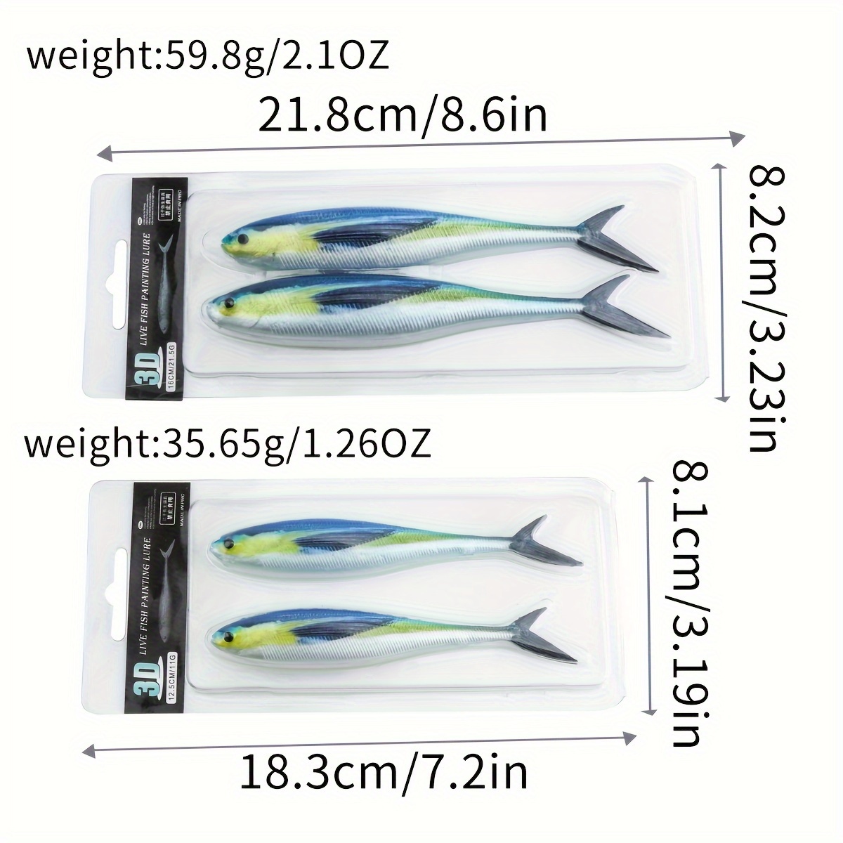 2pcs Swimbait Soft Fishing Lures 11g 12.5cm Soft Plastic Lure For