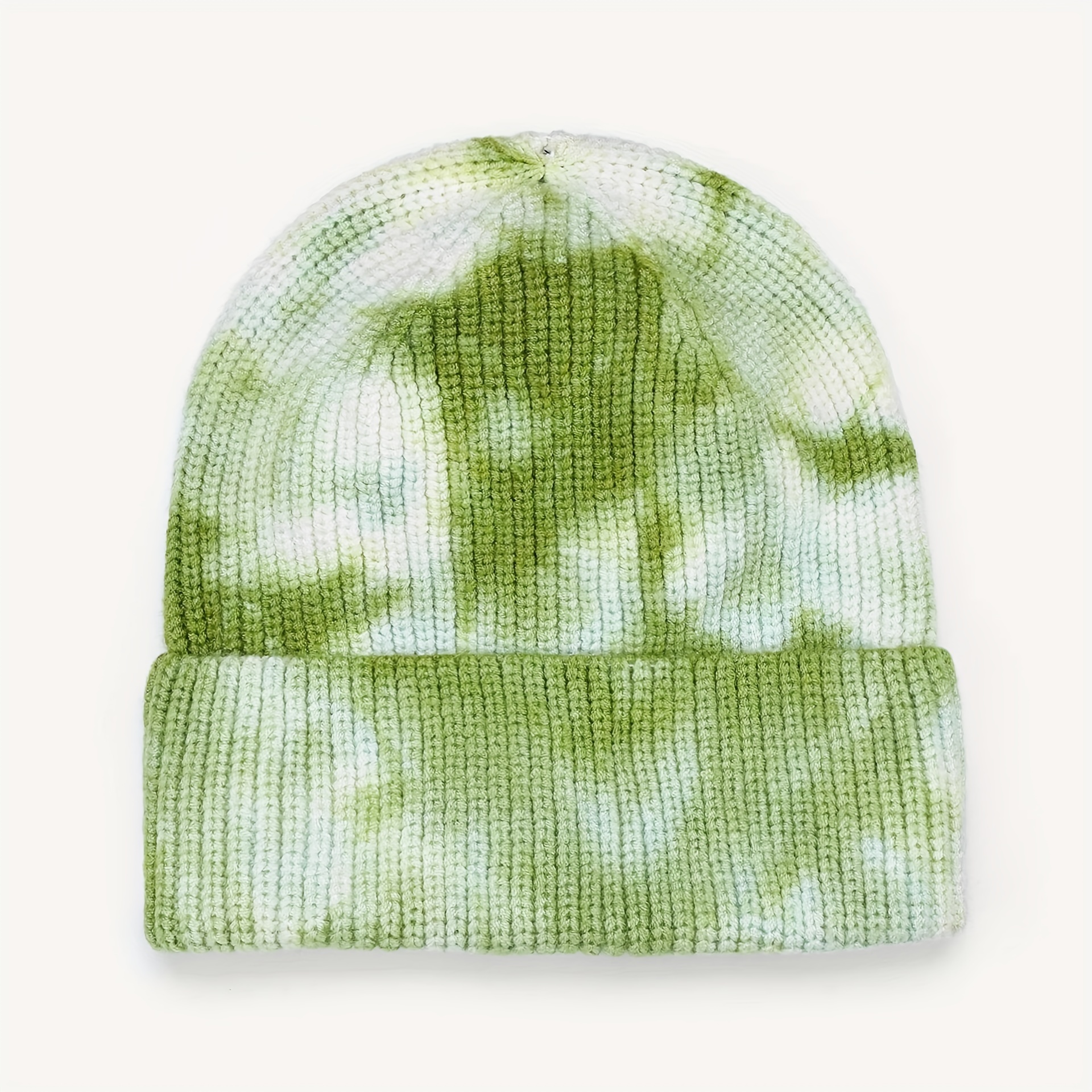 Mens Gradient Tie Dye Knitted Hat Beanie