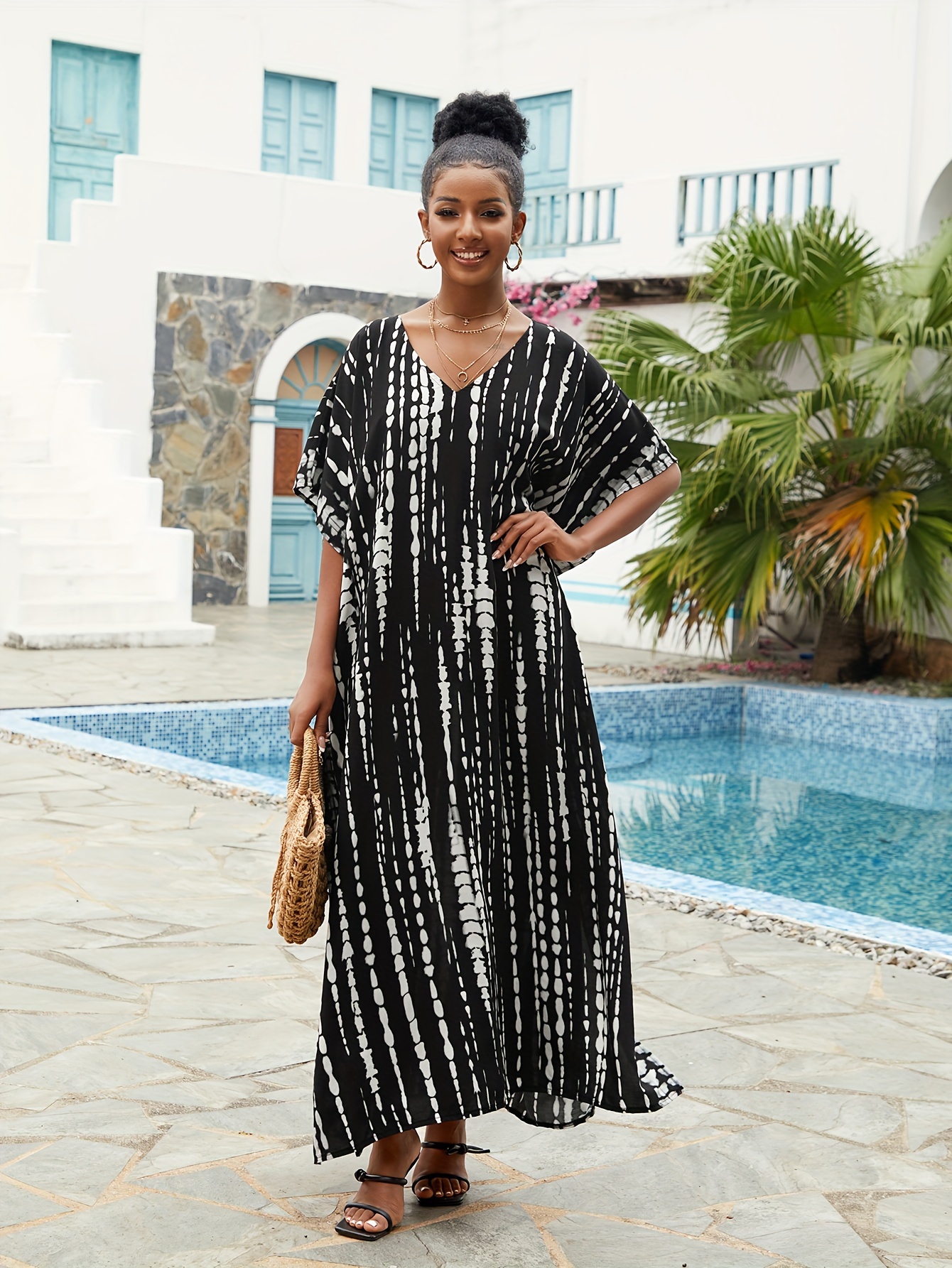 Drawstring hotsell kaftan dress