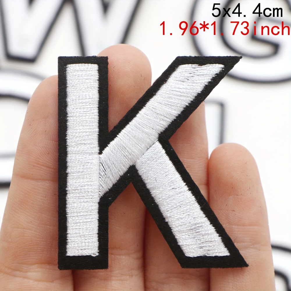 2red Old English Handmade Letter A Thru Z Embroidery Applique  Patchs/alphabet Patches/sew or Iron on Patches/logo Name Initial/t-shirt 