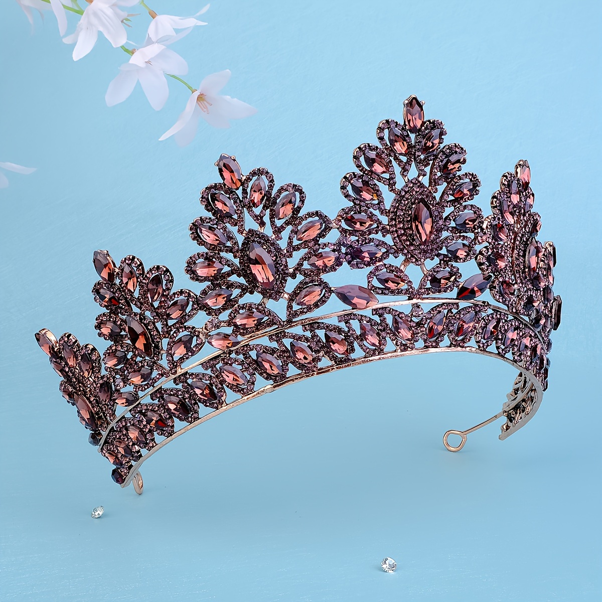 Fête de bal diadème de mariée strass demi-cercle alliage couronne princesse  couronne tête accessoires - Temu France