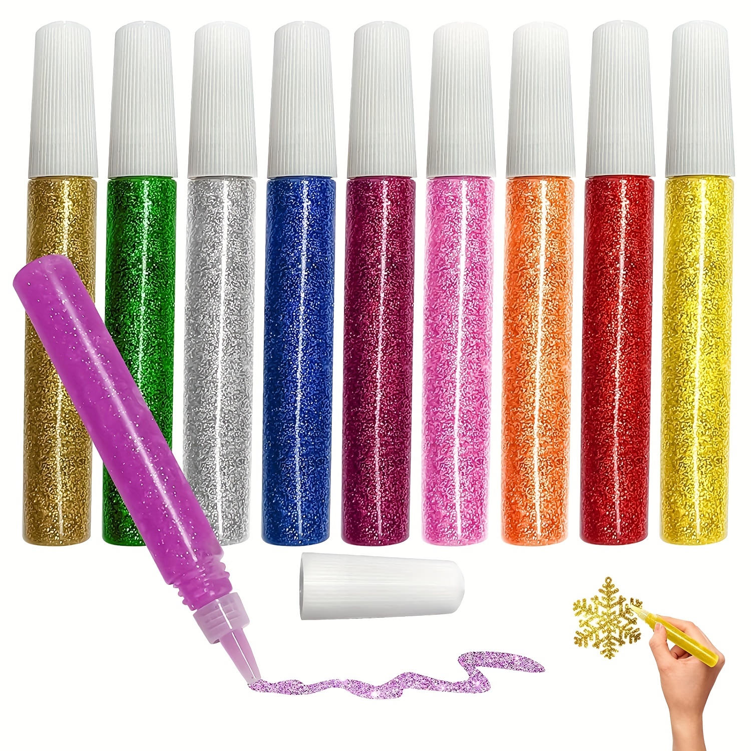 Different Colors Glitter Glue Sticks) Non toxic - Temu