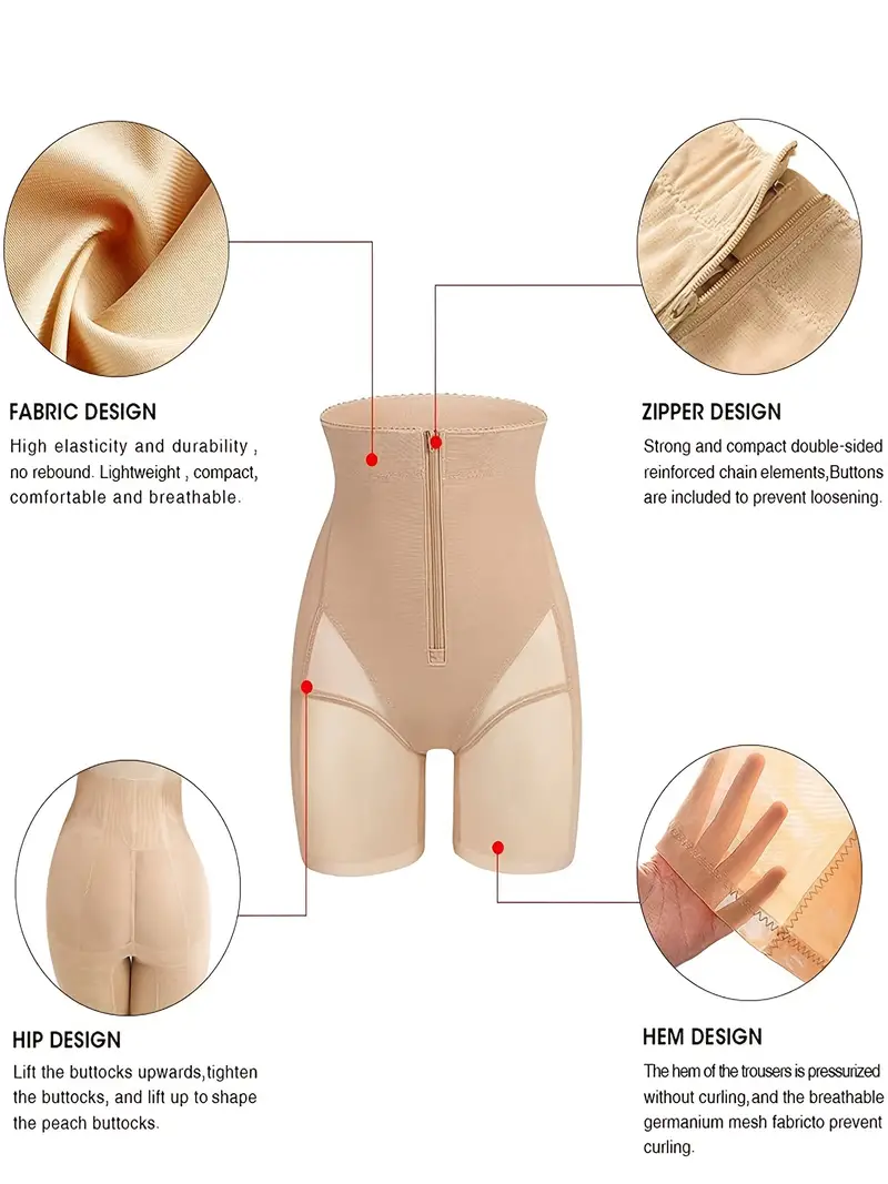 Seamless Shaping Panties High Waist Tummy Control Slim Fit - Temu