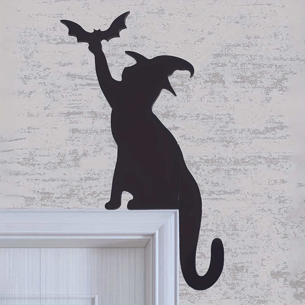 halloween arched black cat silhouette