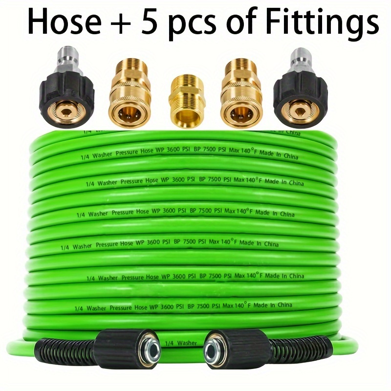 Pressure Washer Hose – 1/4 X 100 FT High Power Washer Extension Hose –  Kink & Wear Resistant High Pressure Hose for Replacement – Compatible with  M22