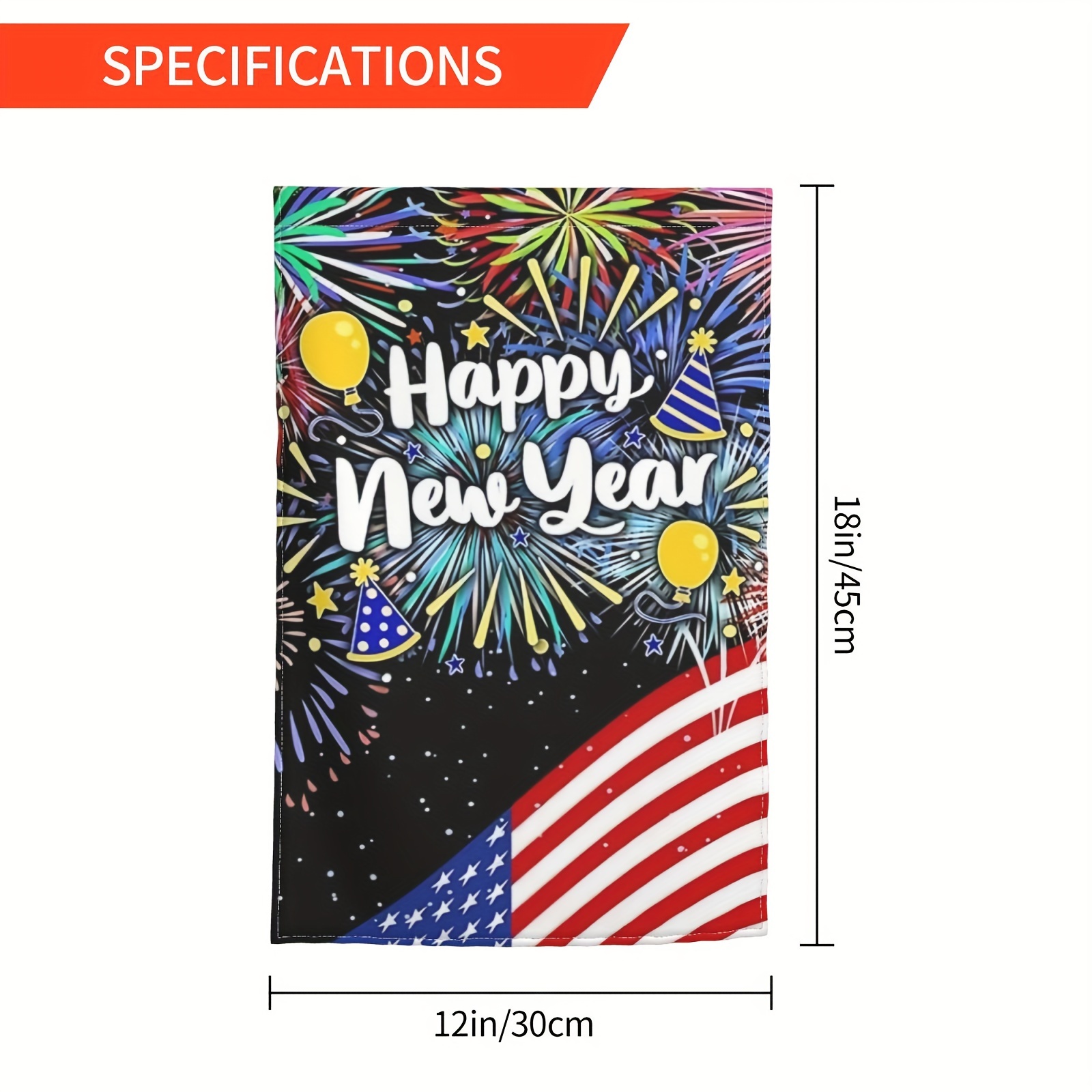 New Year Garden Flag Seasonal Garden Flag Double Sided - Temu Australia