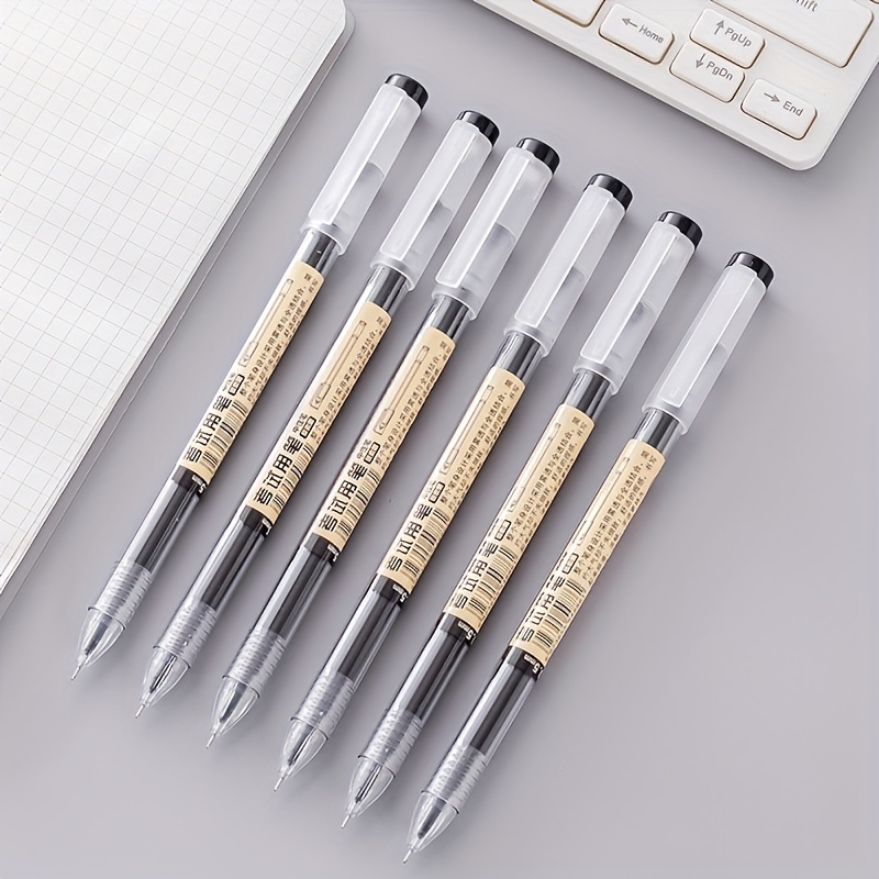 Gel Pen 0.35mm Black Ink Pen Maker Pen School Office Student Exam Writing Stationery Supply 12 Pcs/Set (Black)