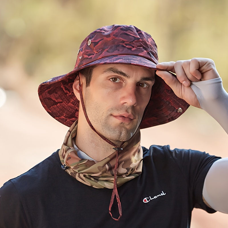 1pc Mens Simple Sun Protection Bucket Hat For Summer Outdoor Fishing, Free  Shipping On Items Shipped From Temu