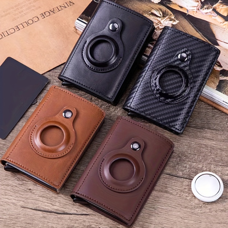 Men's RFID Blocking Card Holder With AirTag Holder Slim