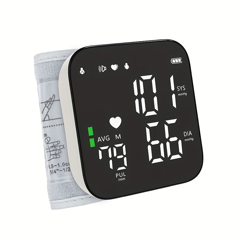 Wrist Electronic Blood Pressure Monitor Rechargeable Large - Temu