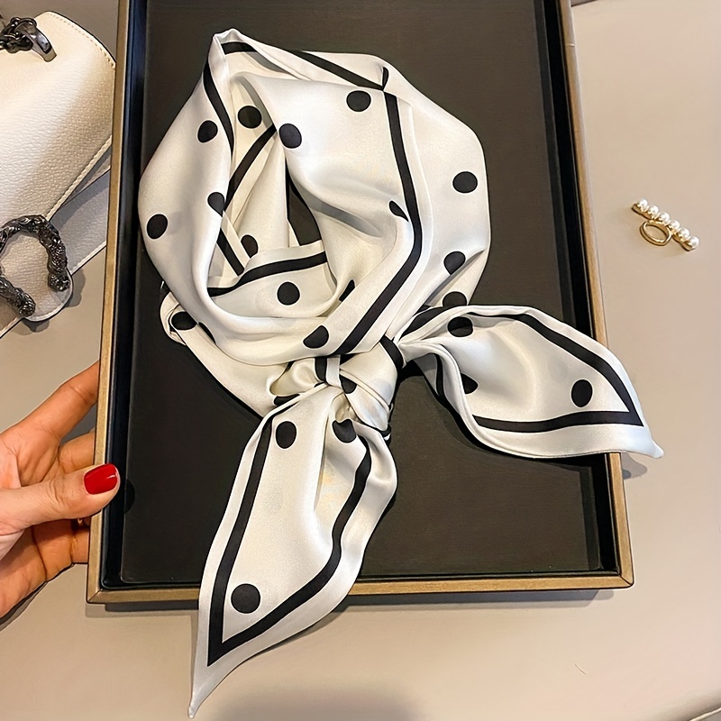 Plaid Print Skinny Scarf Neck Tie Imitation Silk Twilly Scarf Satin  Neckerchief Women's Decorative Hair Ribbon Handle Bag Wraps - Temu