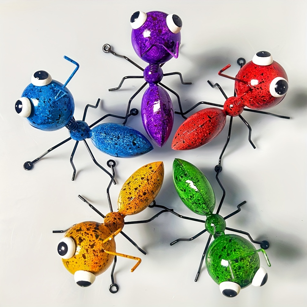 TUYUET Metal Ants Garden Decor, Craft Ant Yard Art, Indoor and Outdoor Ants  Wall Sculptures，Patio Lawn Garden Ornaments Ant Insect Wall Decorations