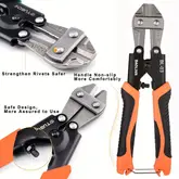 1pc heavy duty mini bolt cutter 8 46 inch 215mm cr mo steel spring snips clippers anti slip handle